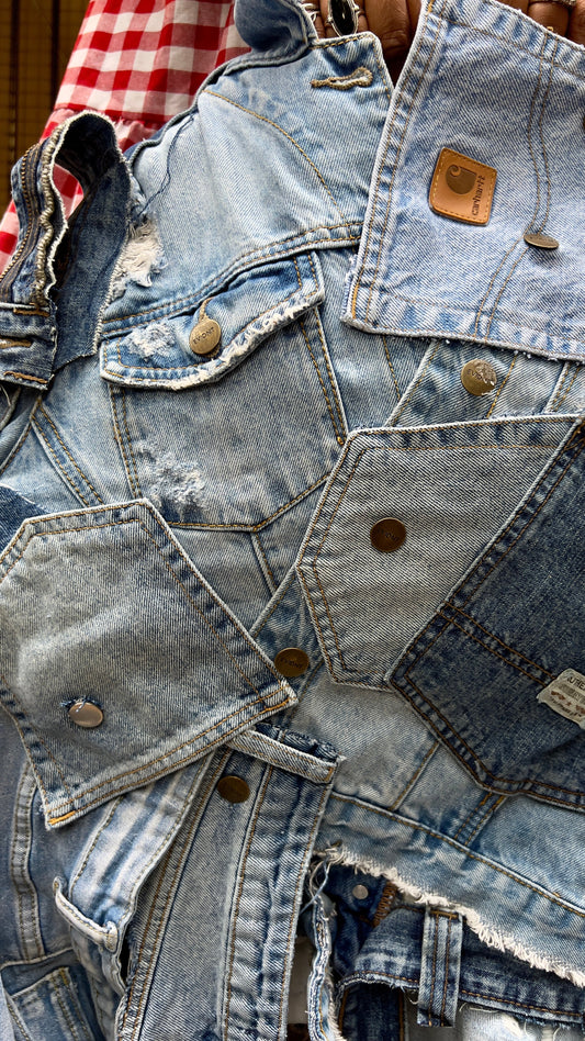 Three “Ugly” Denim Bags That Are Actually Ugly! Yes, you read that right. Today at Funky Grunge Boutique, we’re dropping not one, not two, but three of the ugliest denim bags ever made, and they are all handmade by me, Tangie Bell.