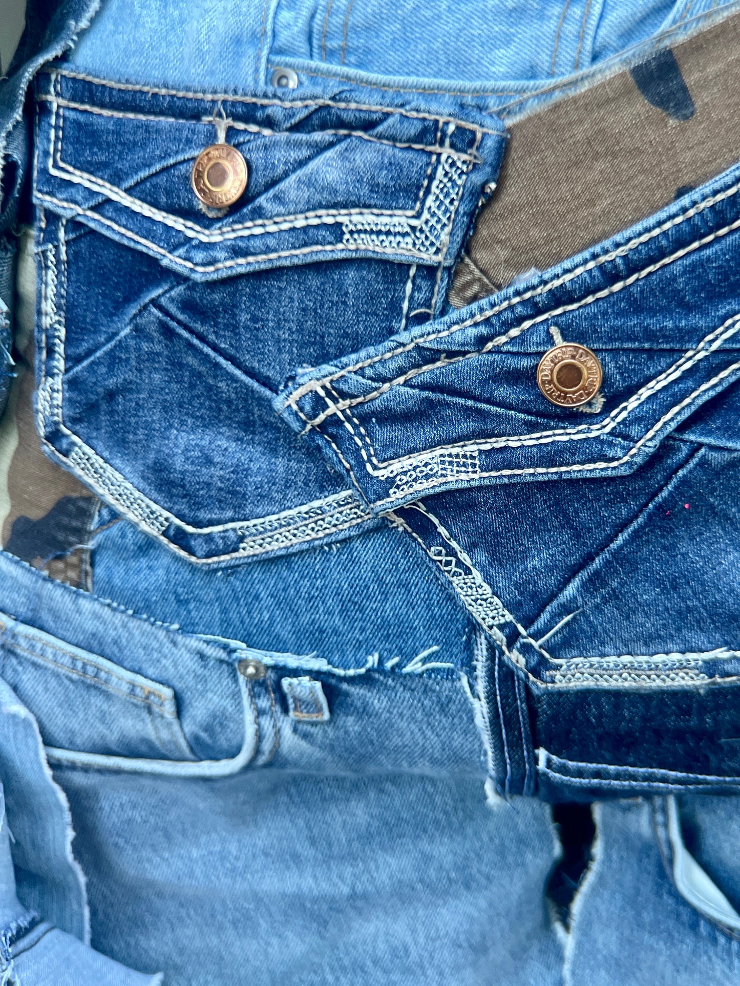 Janky Denim On Denim Ugly Jean Bag