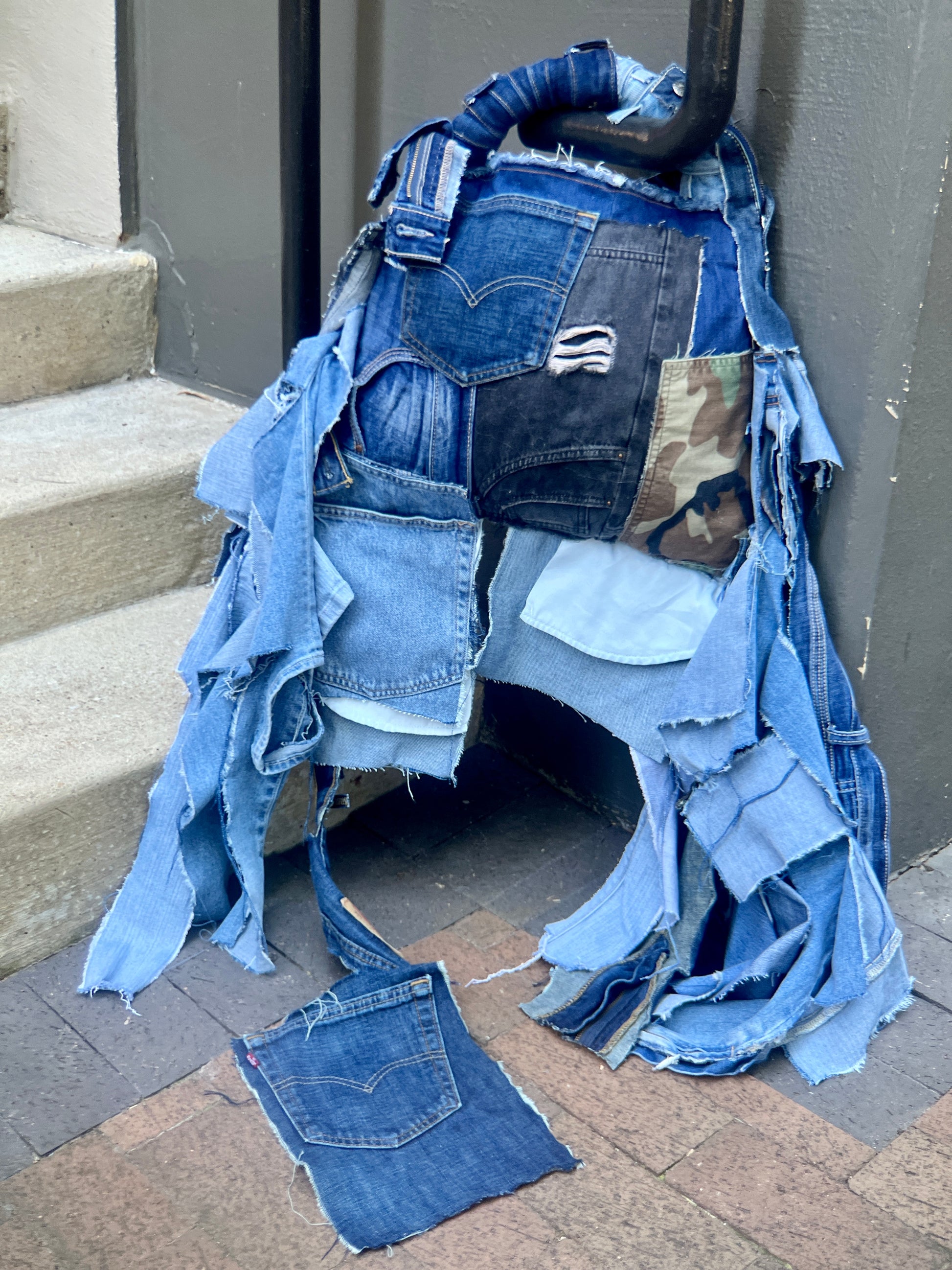 Janky Denim On Denim Ugly Jean Bag