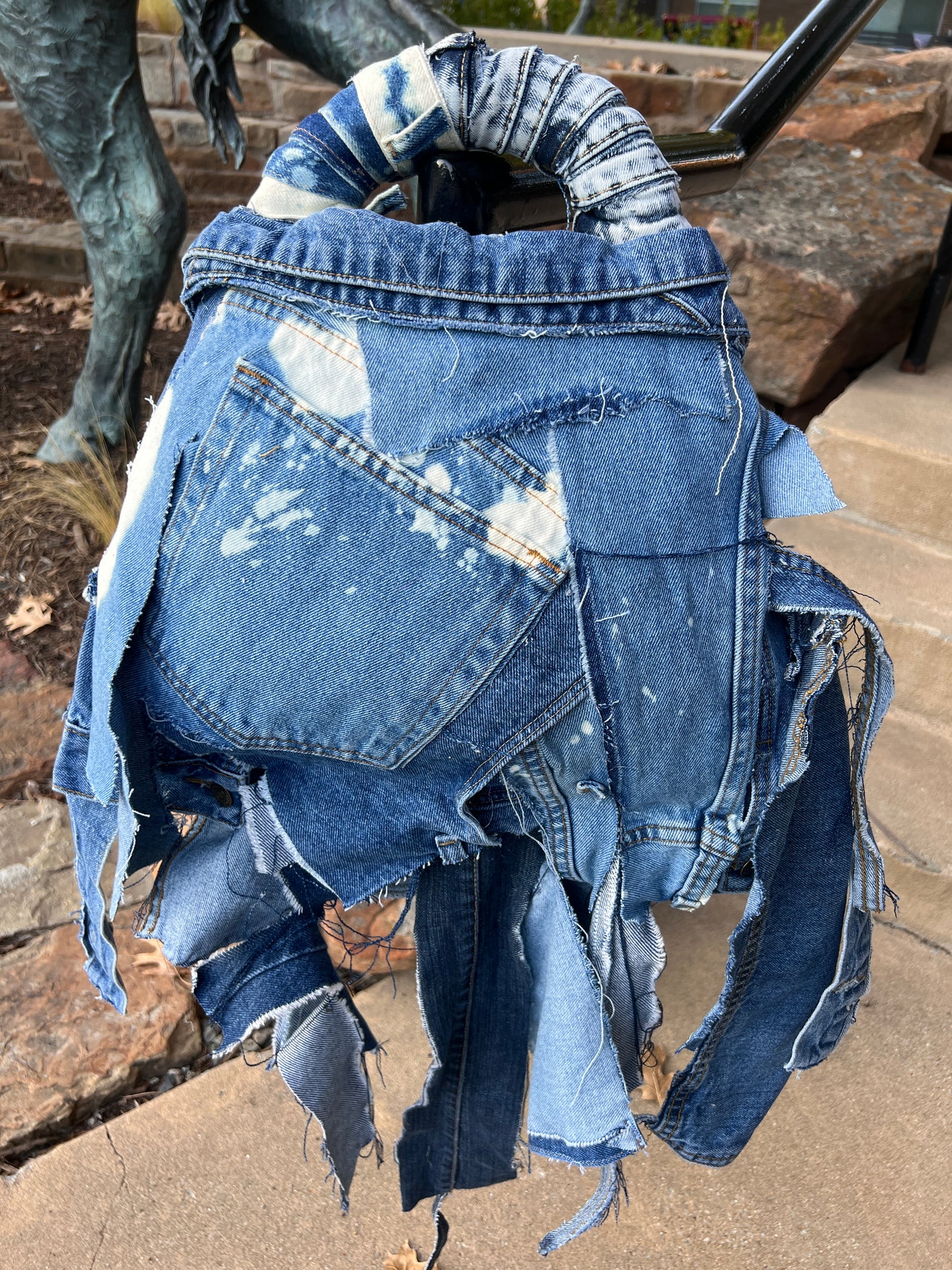 Always Fly Ugly Denim Raggedy Grunge Bag