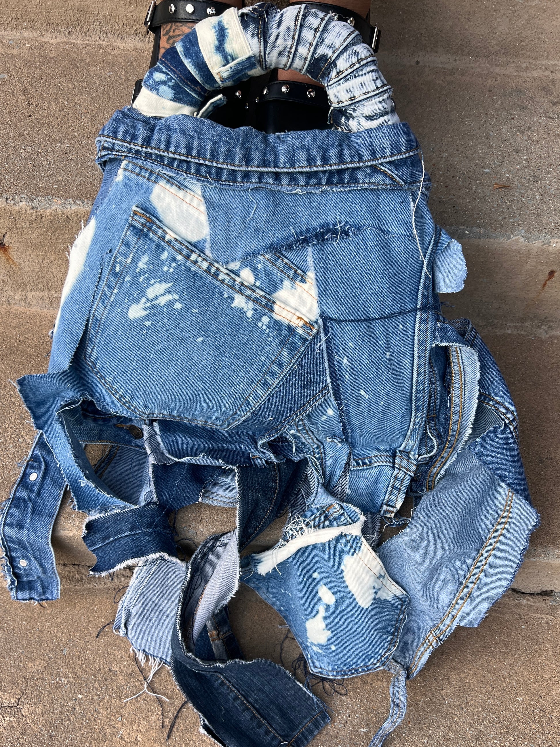 Always Fly Ugly Denim Raggedy Grunge Bag