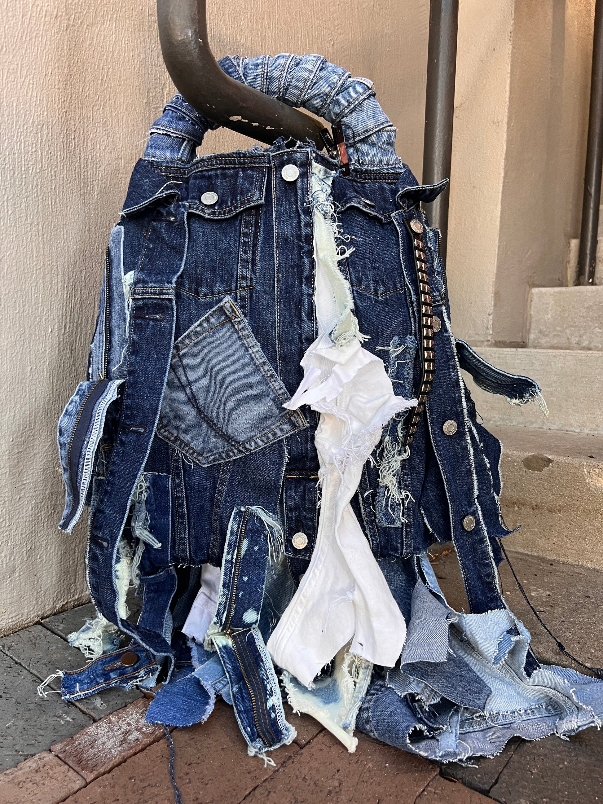 Miss Understood Ugly denim Grunge Bag