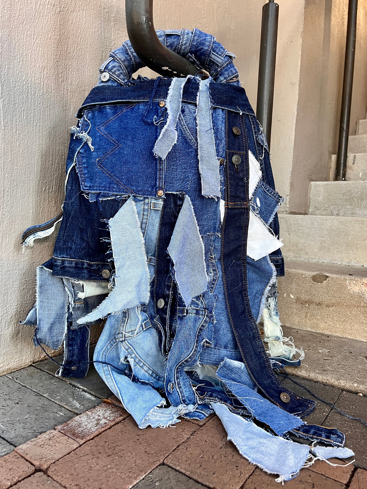 Miss Understood Ugly denim Grunge Bag