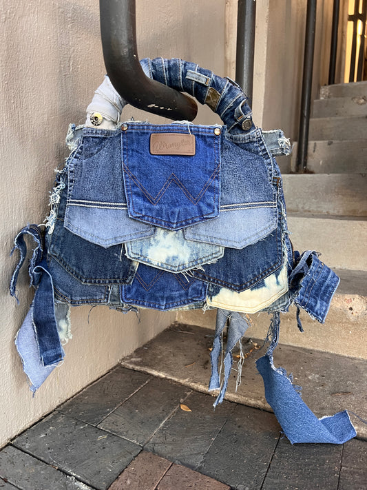 Ugly Destruction Denim Pocket Grunge  Bag: Weird Style