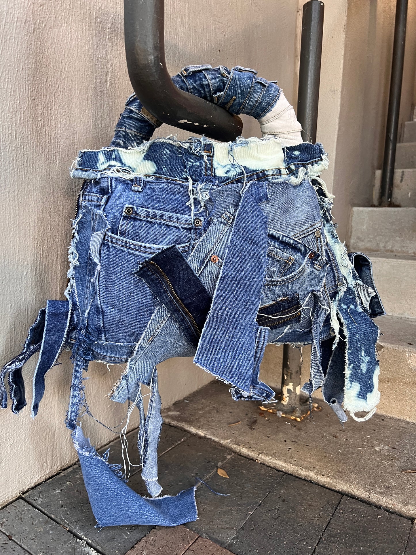 Ugly Destruction Denim Pocket Grunge Bag: Weird Style