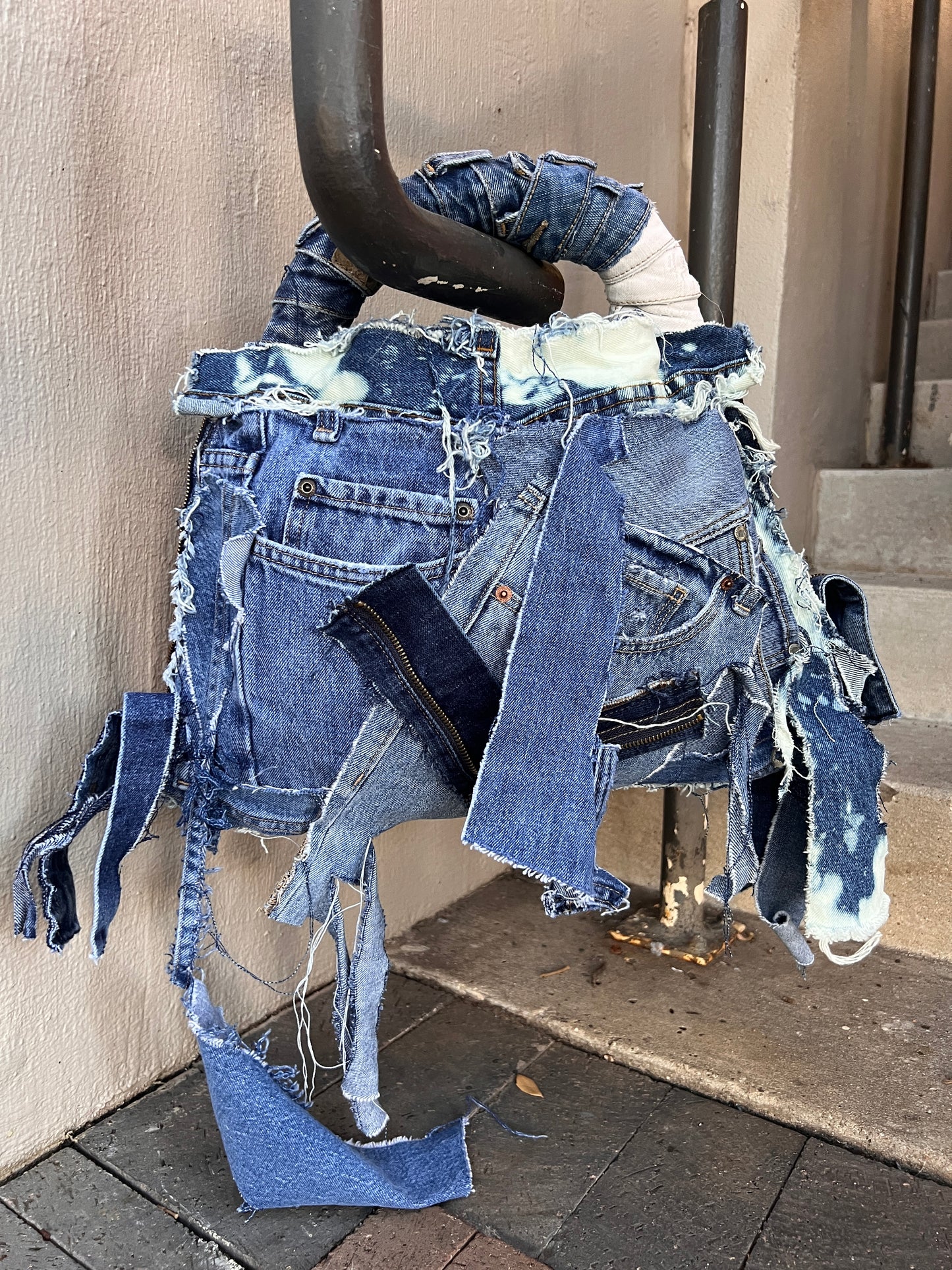 Ugly Destruction Denim Pocket Grunge Bag: Weird Style