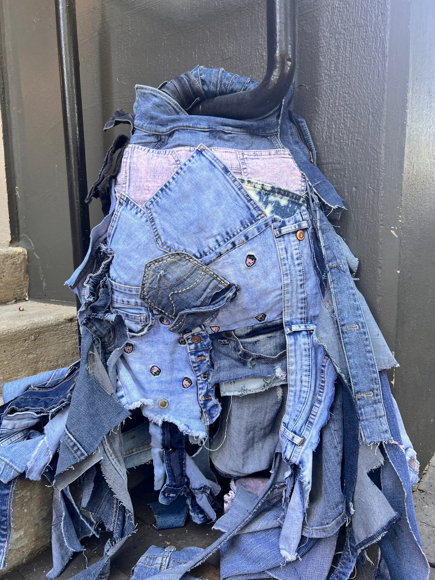 Denim Patch Funky Grunge Ugly Jean Bag