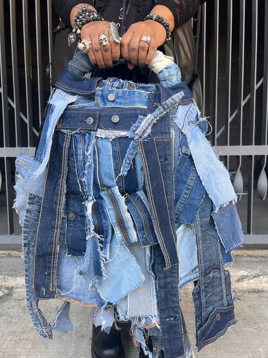 Miss All That Ugly Funky Fun And Stylish Denim Grunge Bag