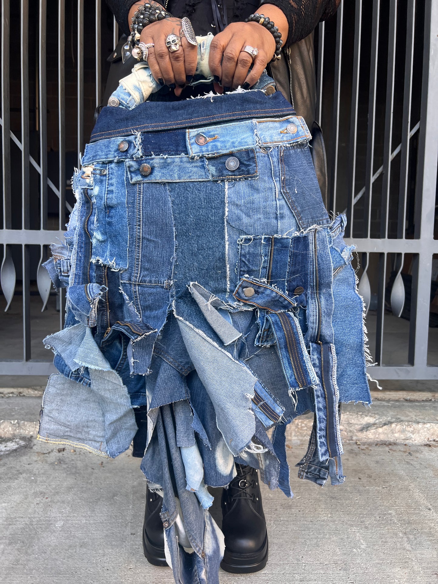 Miss All That Ugly Funky Fun And Stylish Denim Grunge Bag