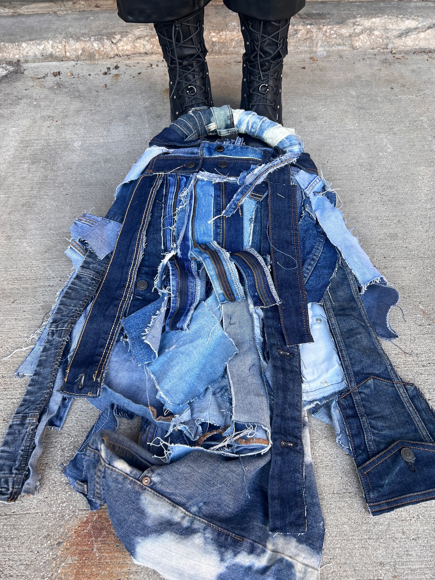 Miss All That Ugly Funky Fun And Stylish Denim Grunge Bag