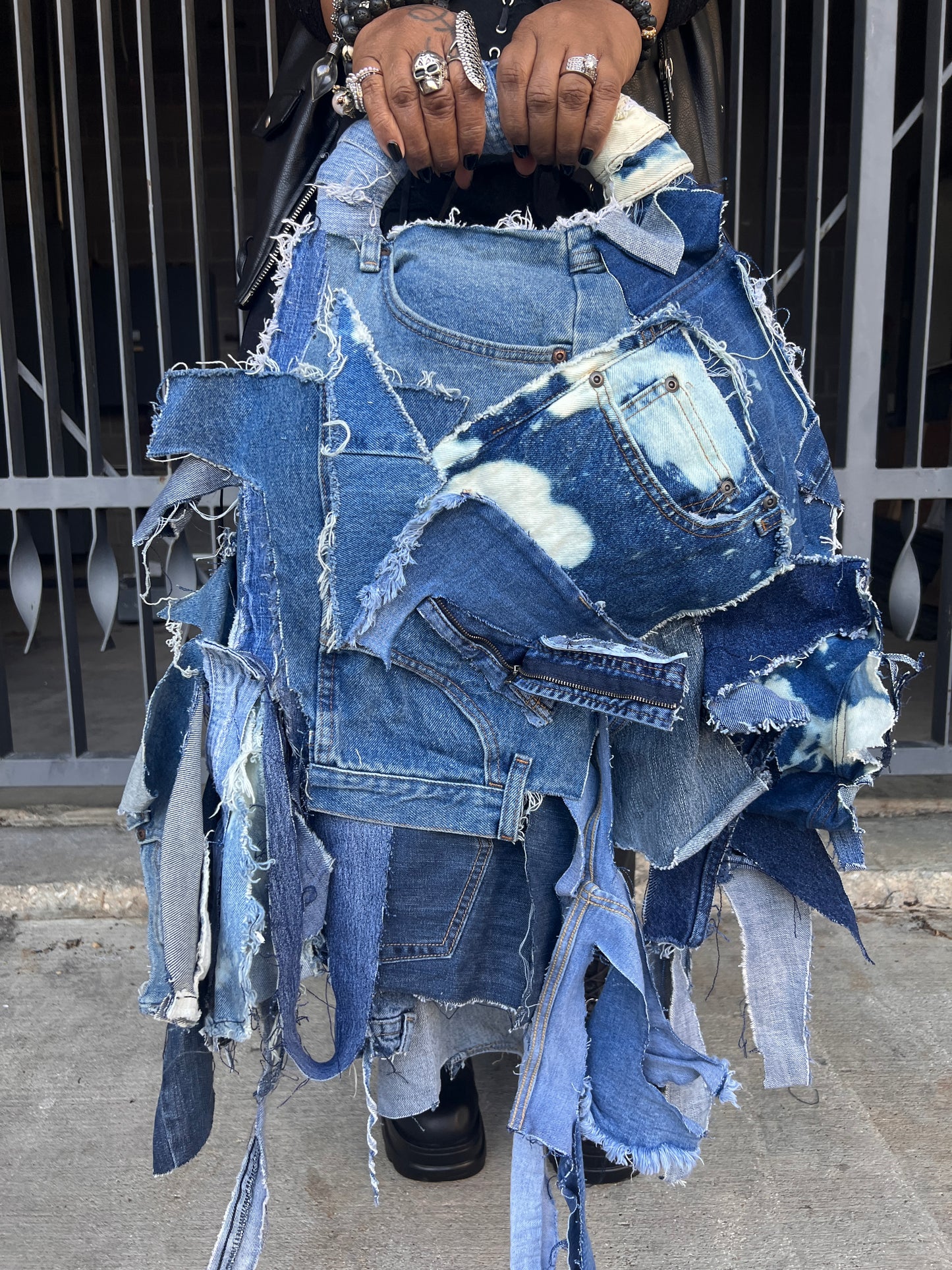 She Always Fancy Ugly Denim Grunge Funky Bag