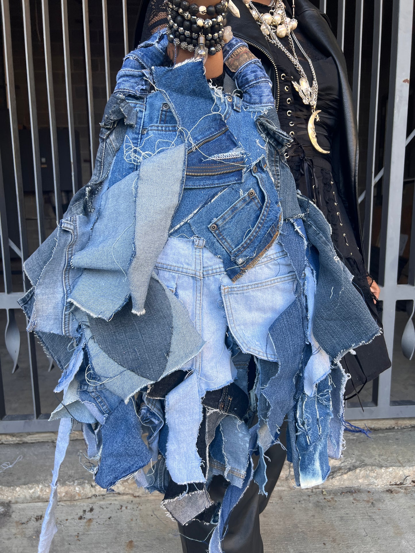 Always Blessed And Winning Ugly Denim Grunge Big Bag