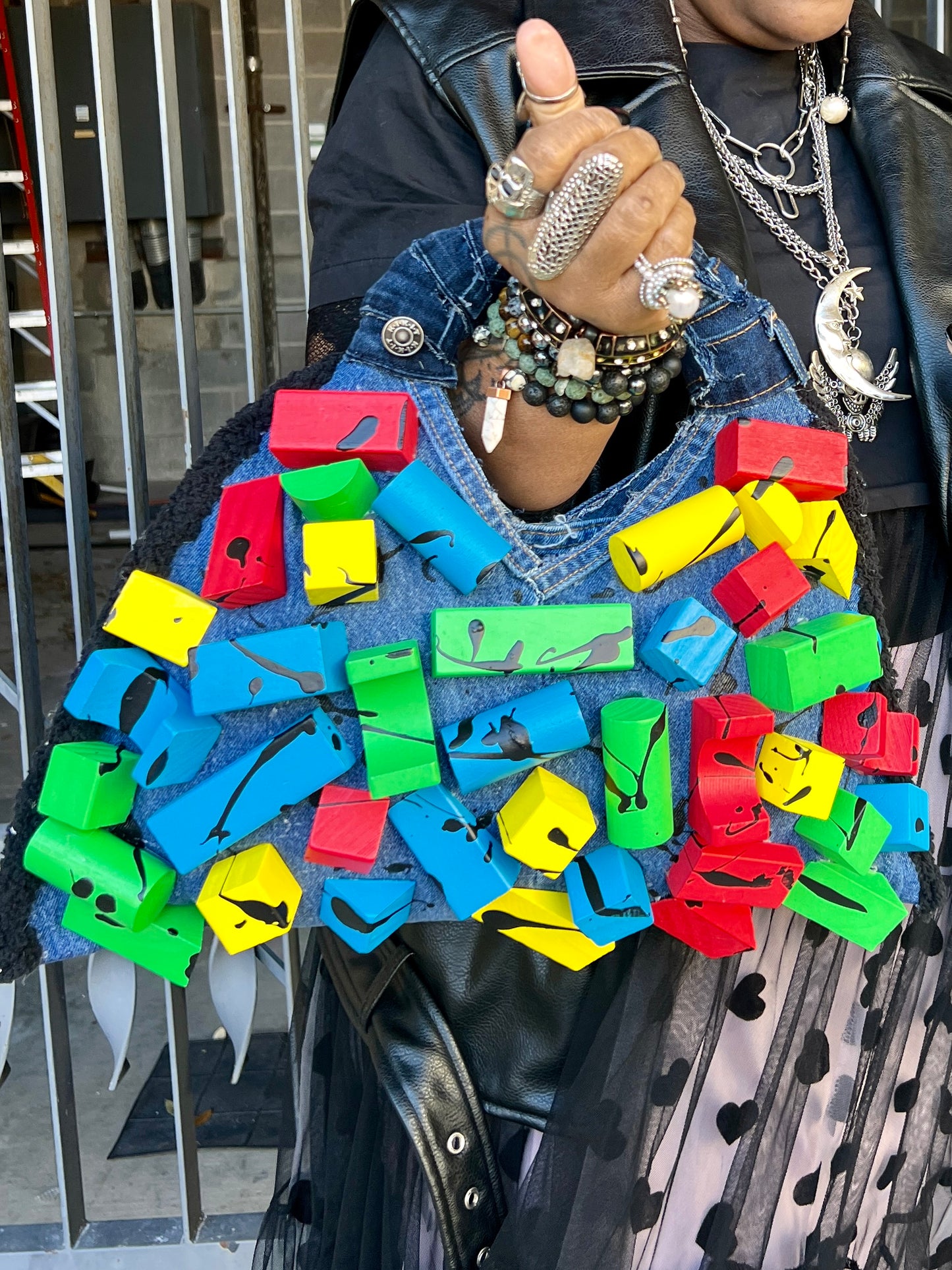 Stranger Things Funky Block Denim Bag Noticeably Unique