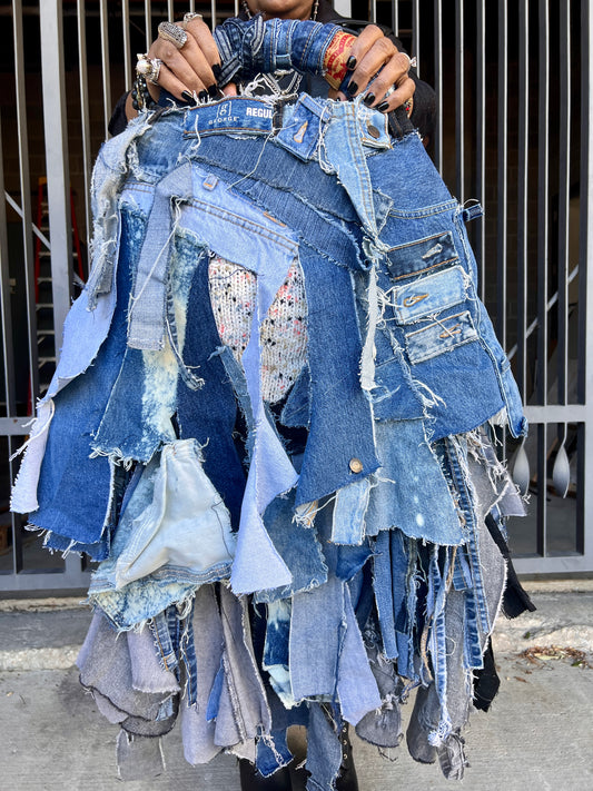 Rich Boss Making Moves Ugly Denim Bag XL