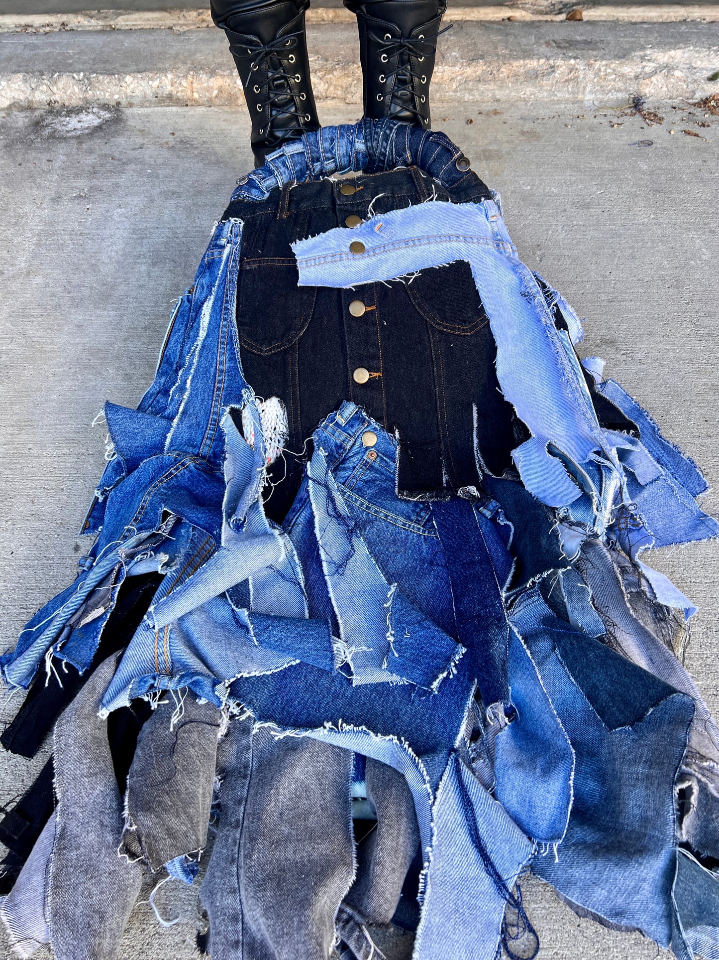 Rich Boss Making Moves Ugly Denim Bag XL