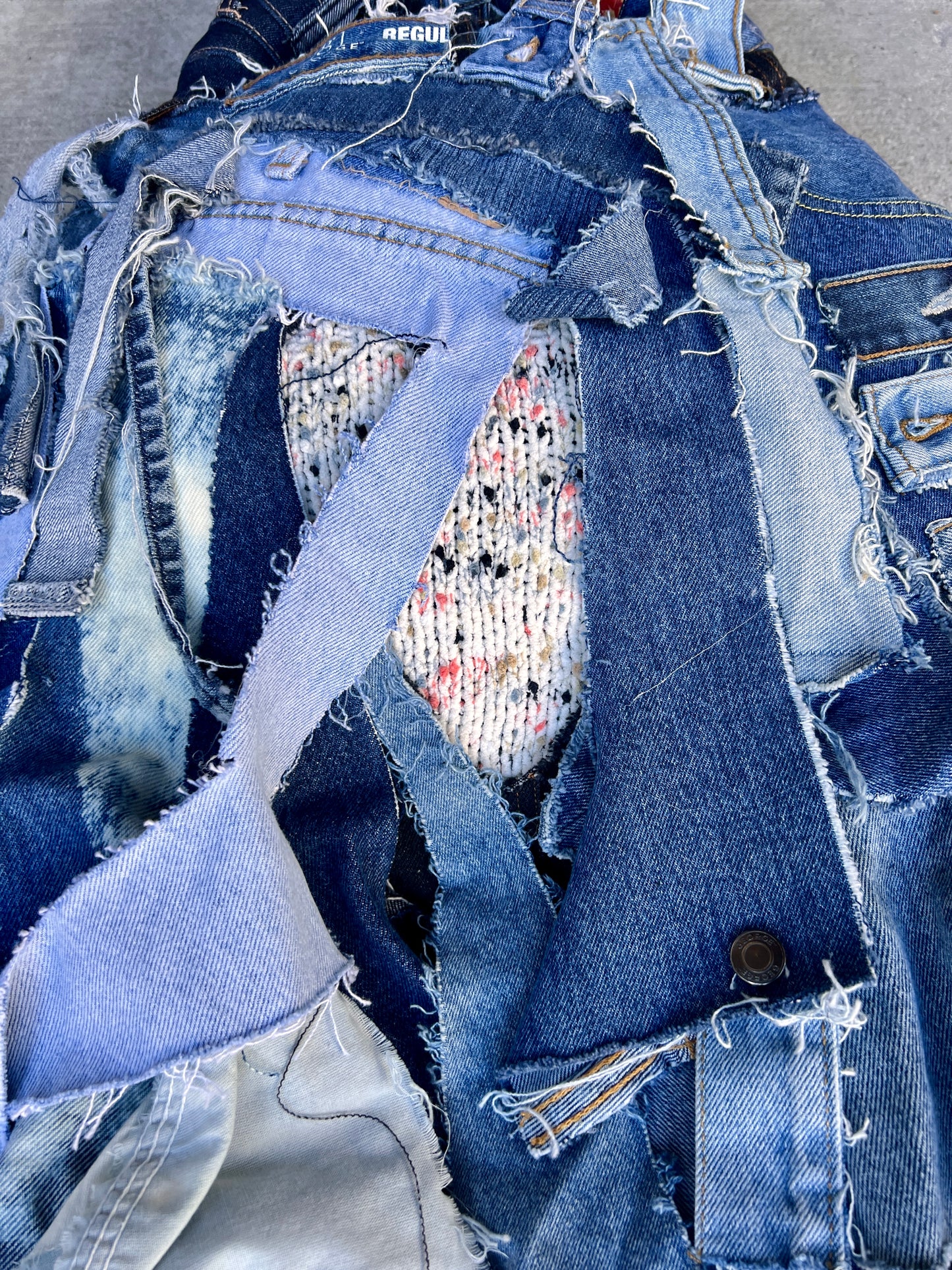 Rich Boss Making Moves Ugly Denim Bag XL