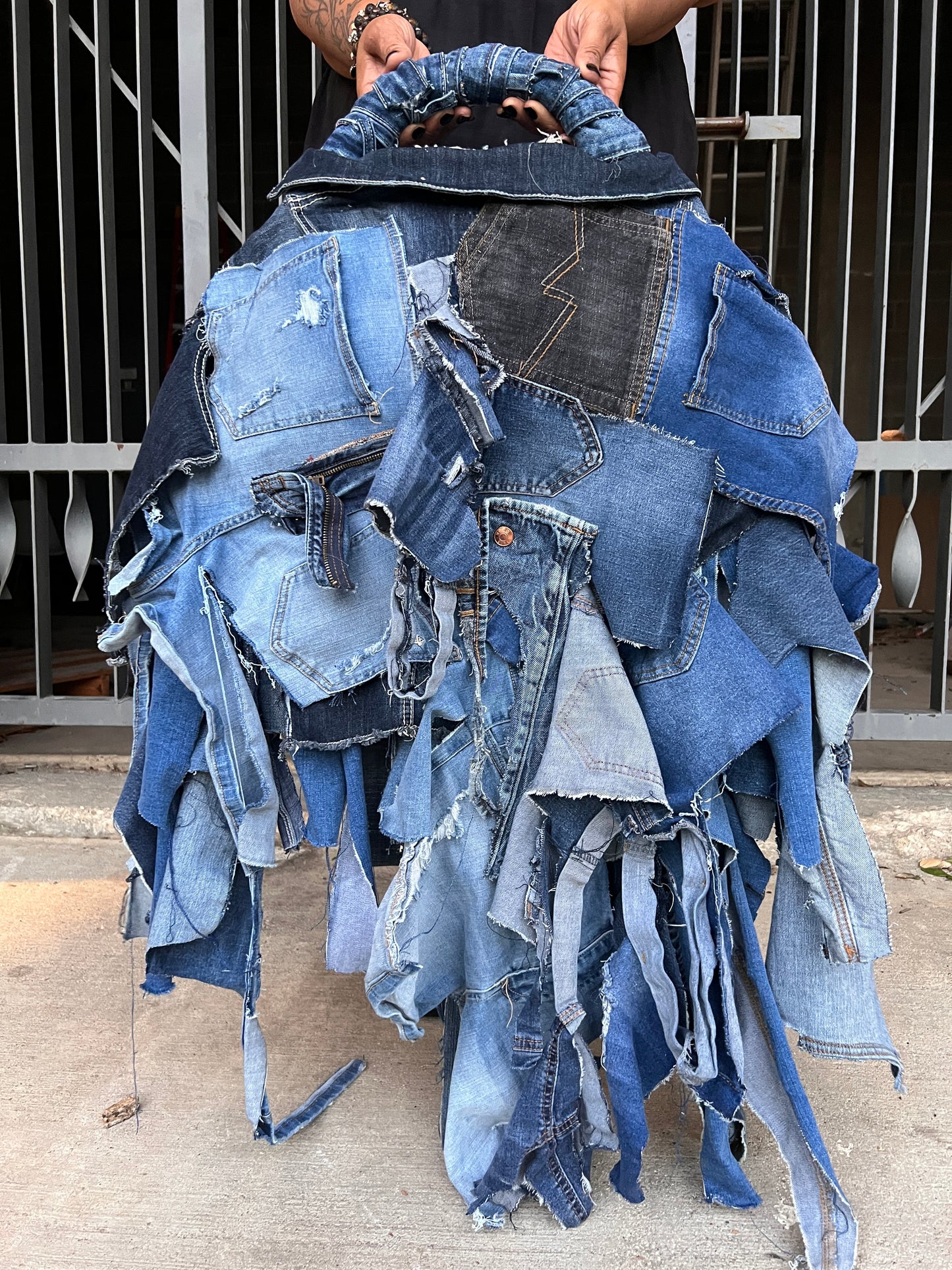 Just For Show Big Ole Ugly Stuff And Go Denim Bag