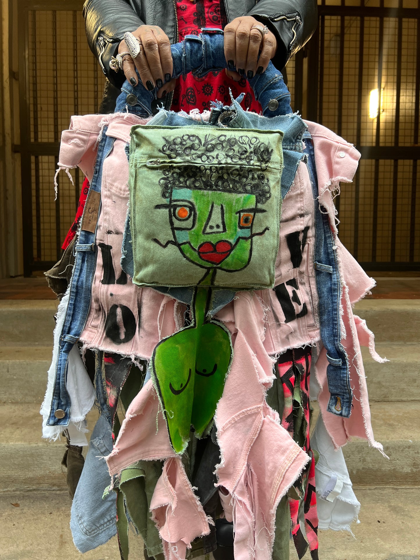 Look At Me Ugly Monstrosity Stand Out Bold Denim Bag