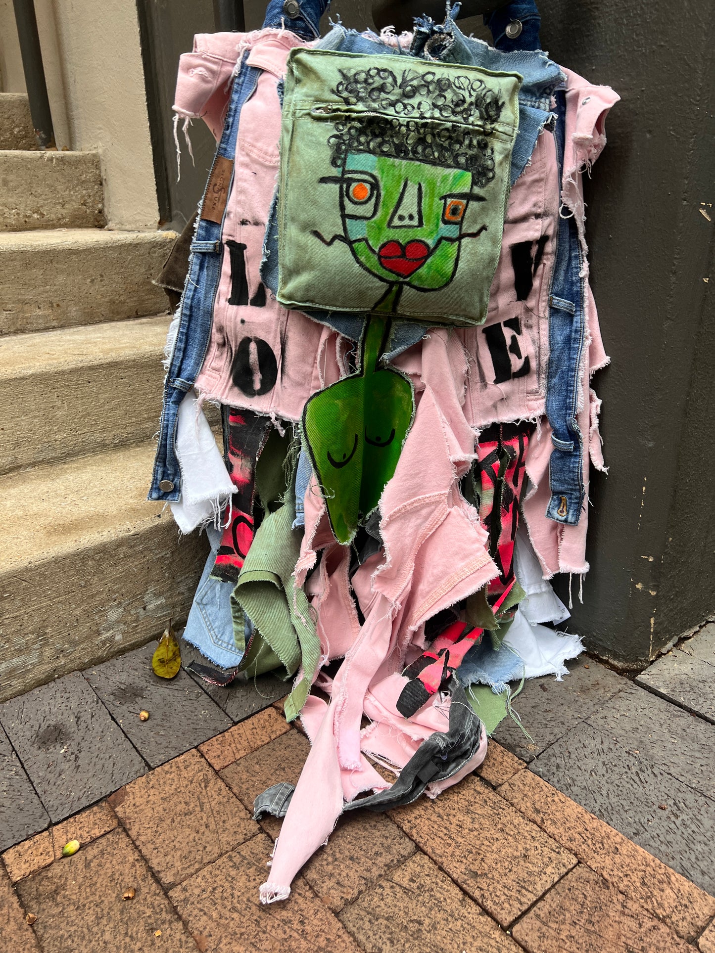 Look At Me Ugly Monstrosity Stand Out Bold Denim Bag