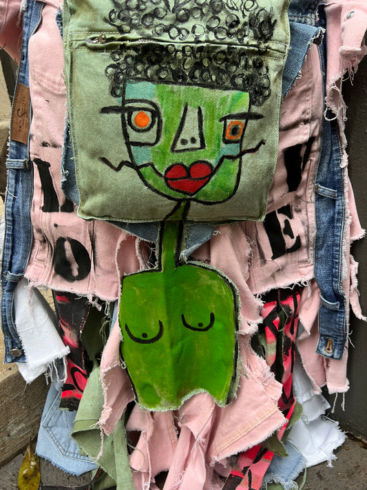 Look At Me Ugly Monstrosity Stand Out Bold Denim Bag