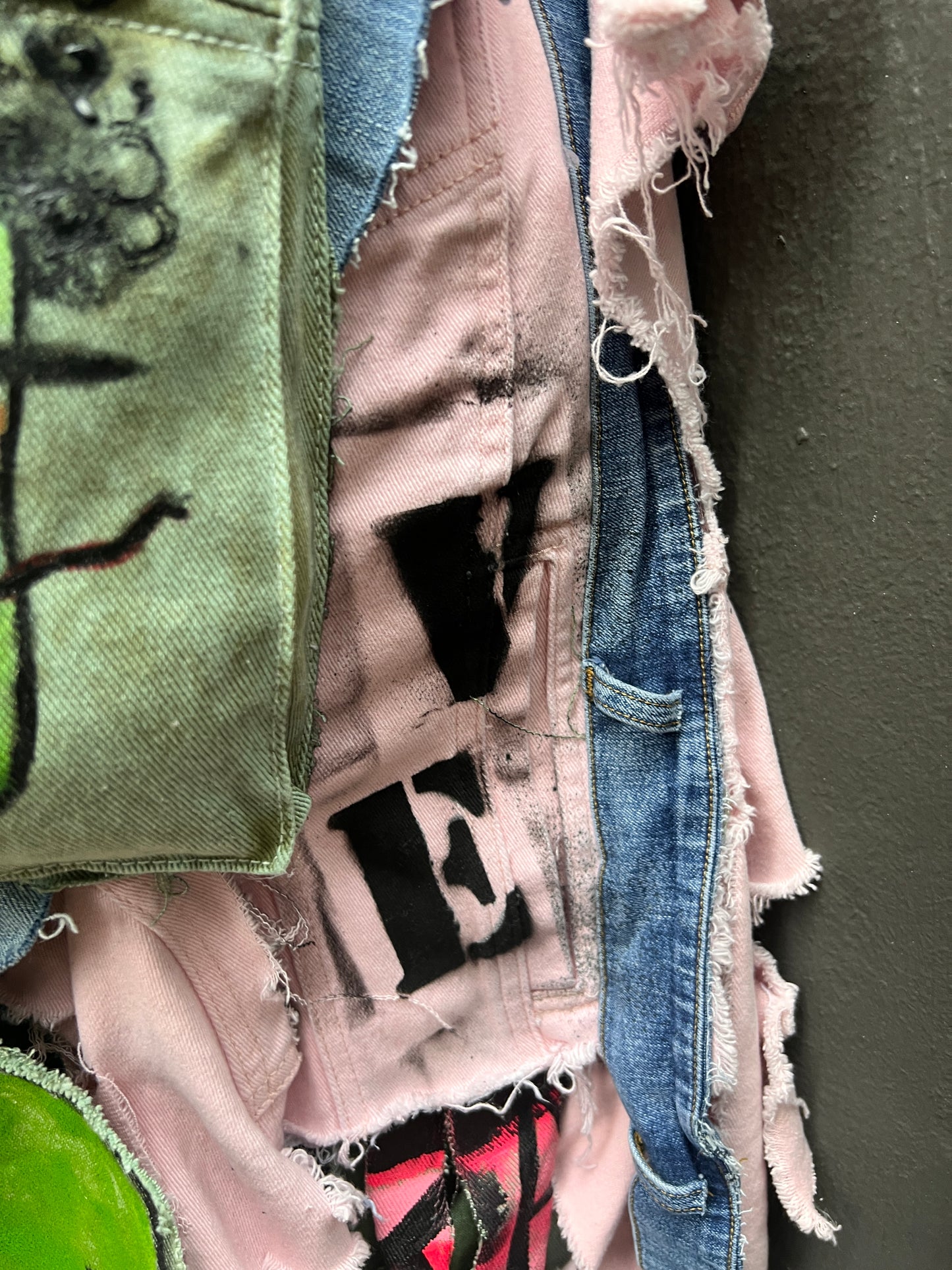 Look At Me Ugly Monstrosity Stand Out Bold Denim Bag