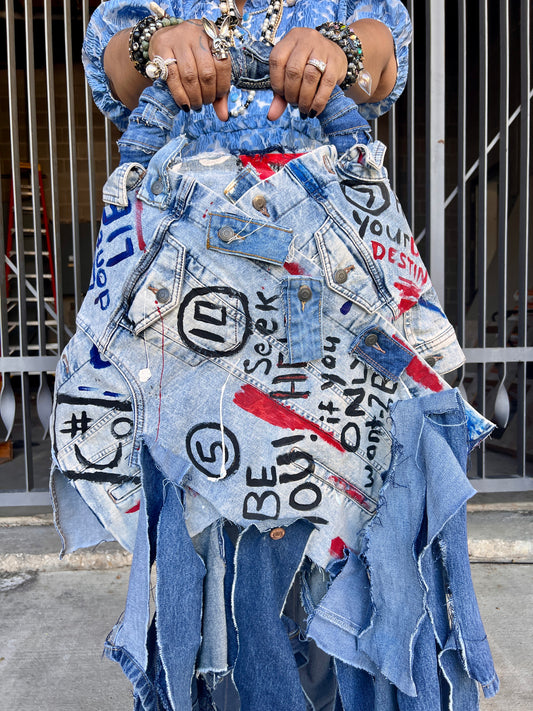 Girl Bye We Catch Flights Ugly Denim Bag