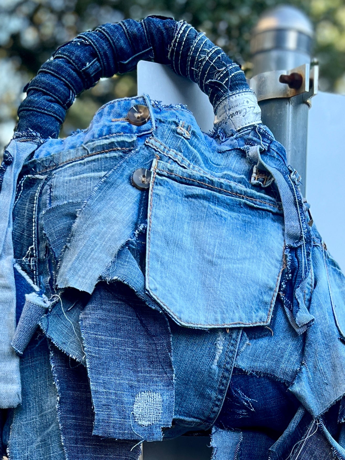 Love Always Ugly Denim Grunge Bag