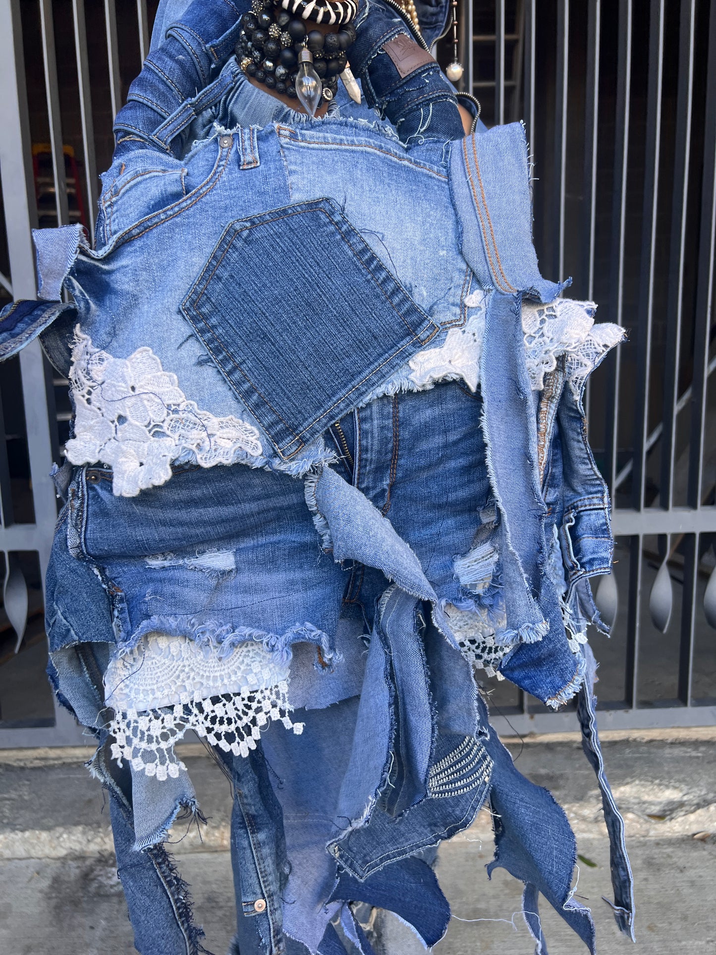 Everyday Talking Blessings Ugly Denim Grunge Bag