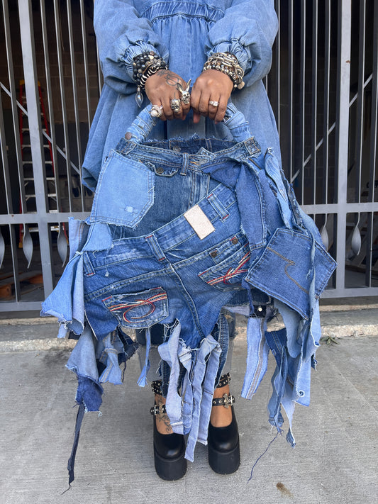 Always Getting Attention Ugly Denim Bag: Unique Style