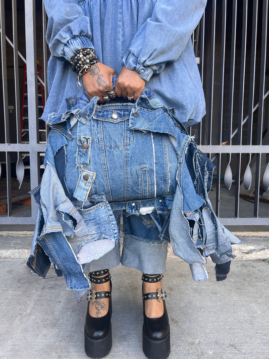 Always Standing Out Ugly Style Denim Bag: