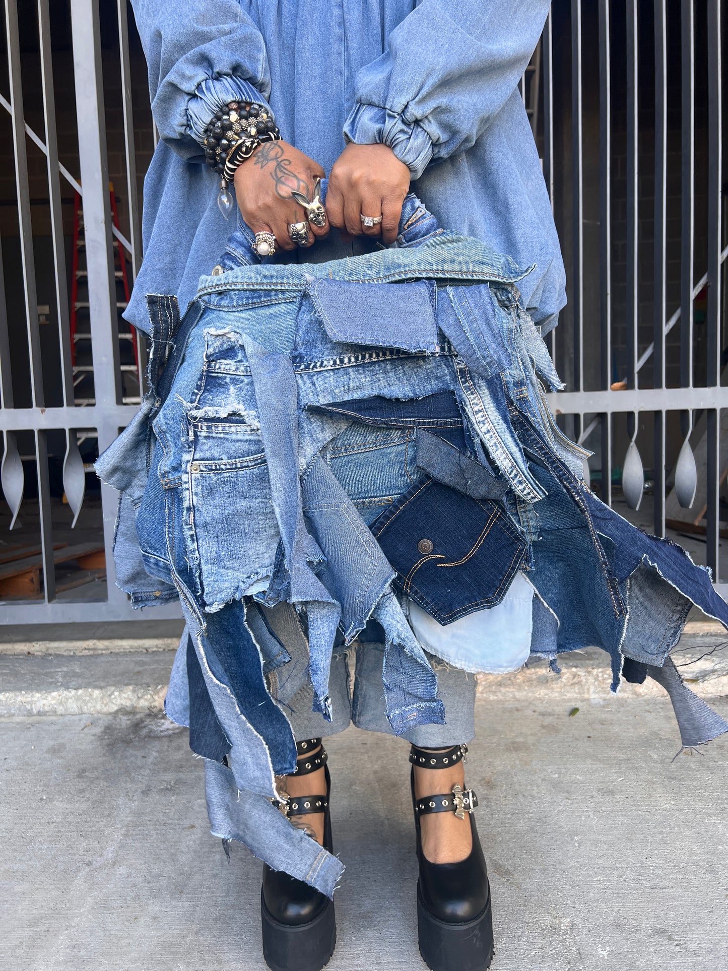 Always Standing Out Ugly Style Denim Bag: