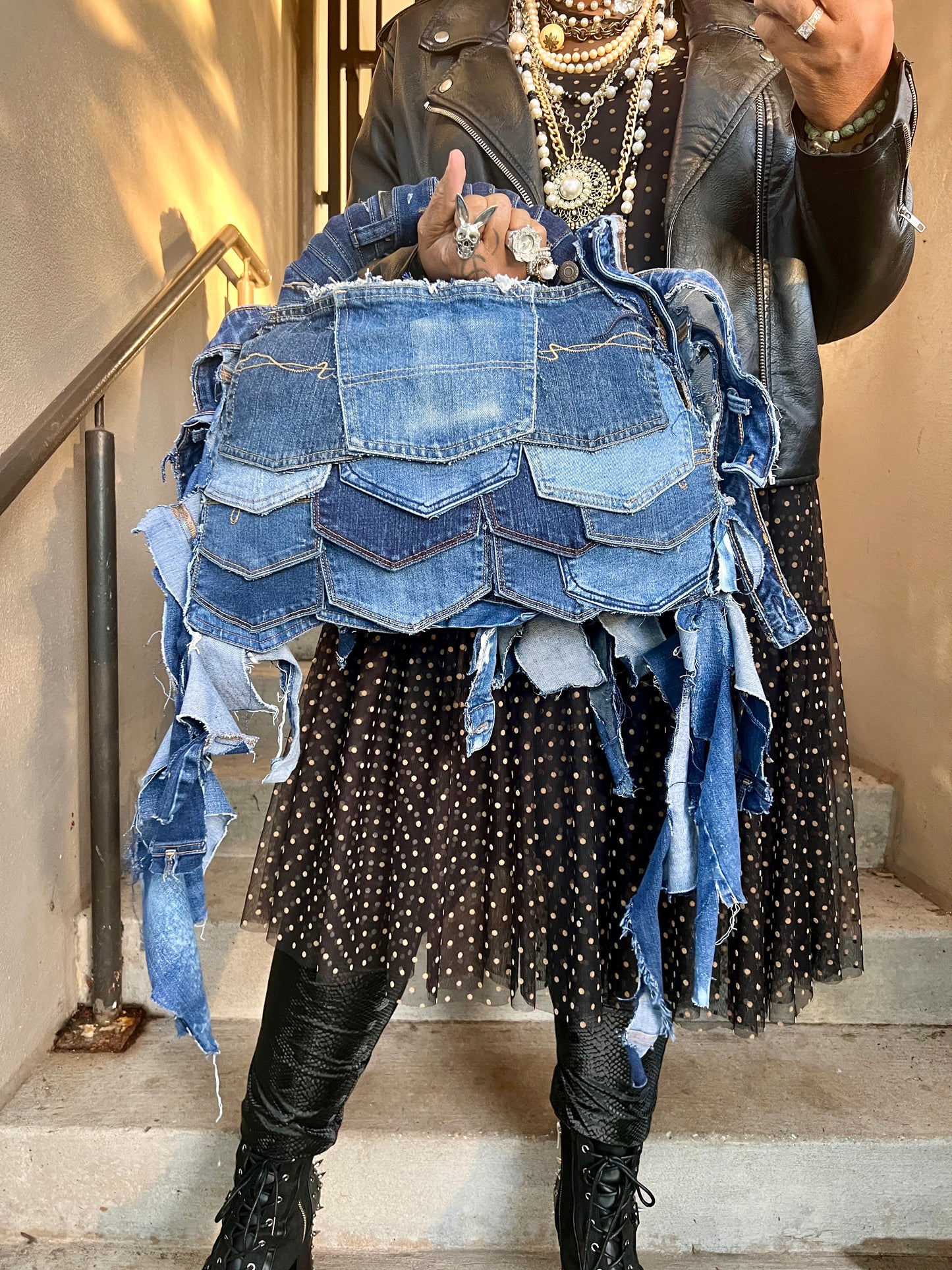 Looking Good Everyday Ugly Denim Jean Bag