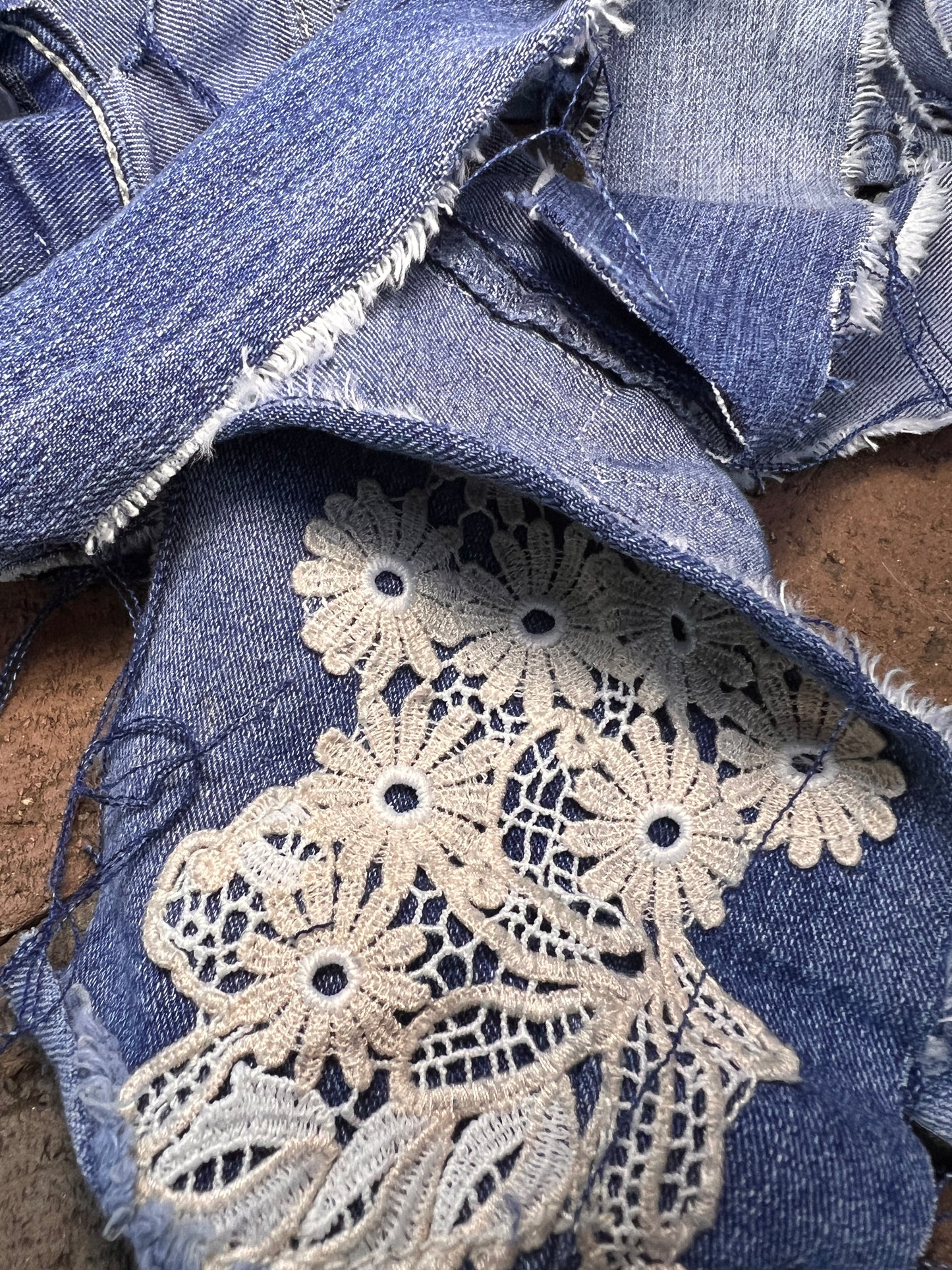 Working On My Dreams Ugly Denim Funky Grunge Bag
