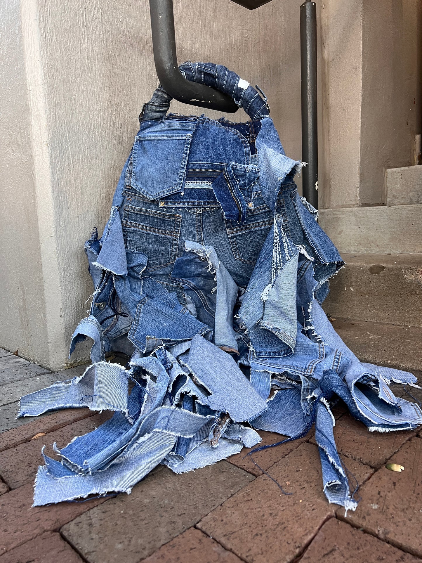 Working On My Dreams Ugly Denim Funky Grunge Bag