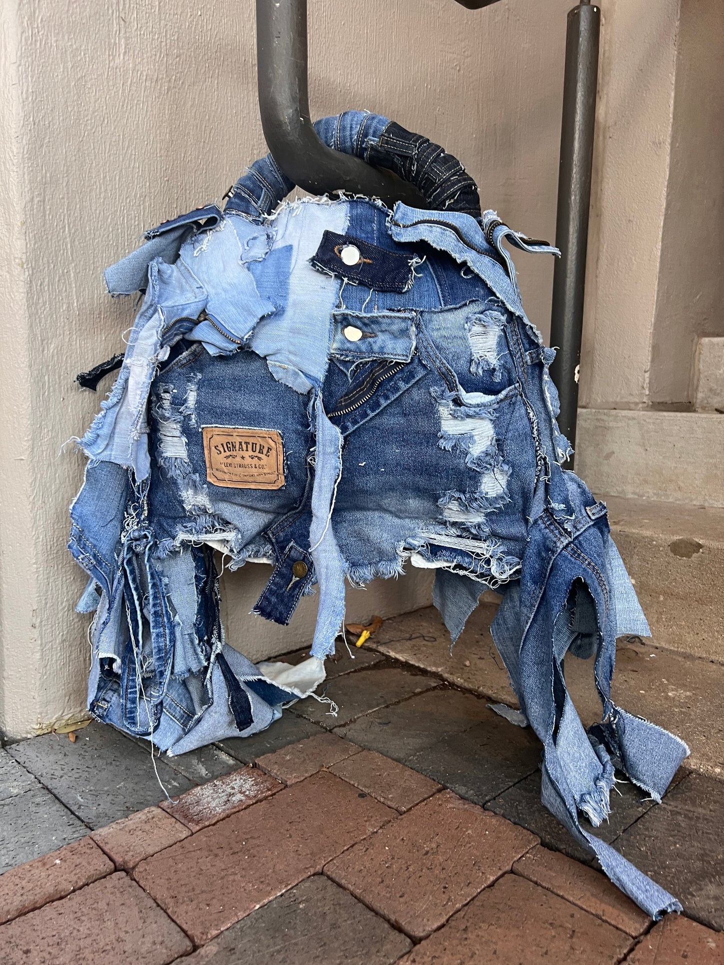 Pretty Girl Fly Ugly Denim Bag Uniquely Handcrafted