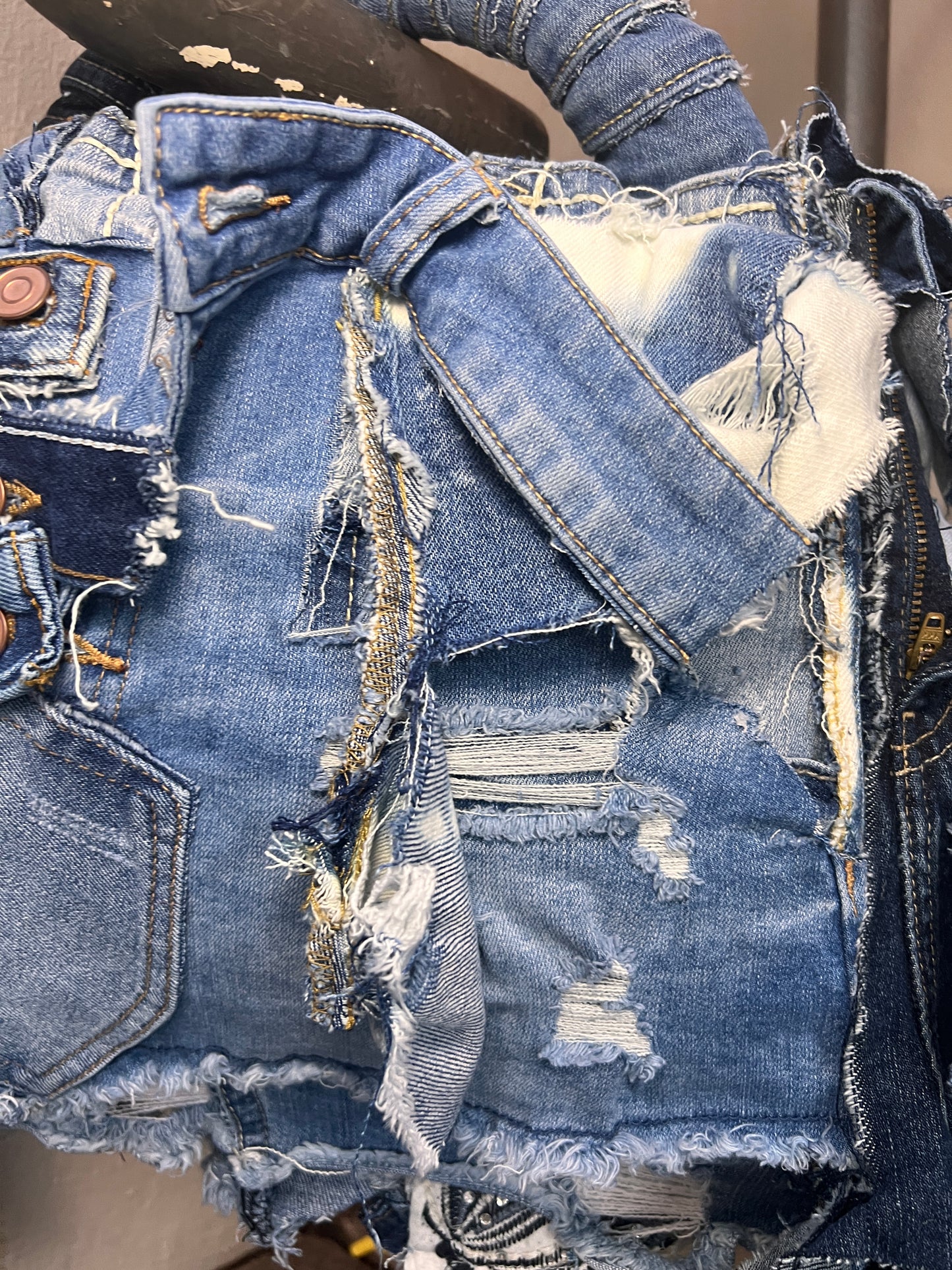 Pretty Girl Fly Ugly Denim Bag Uniquely Handcrafted