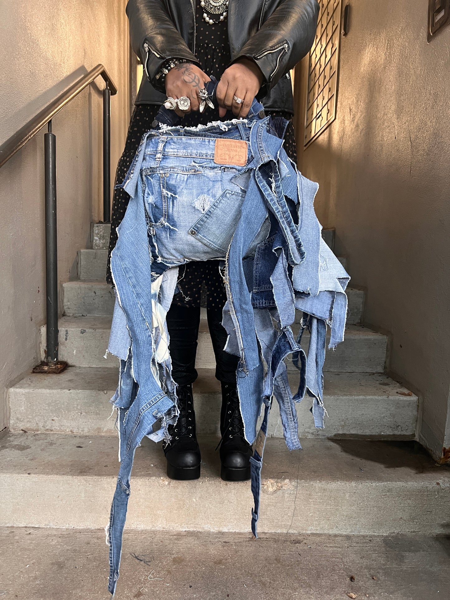 Always Dressed To Impress Ugly Denim Jean Bag