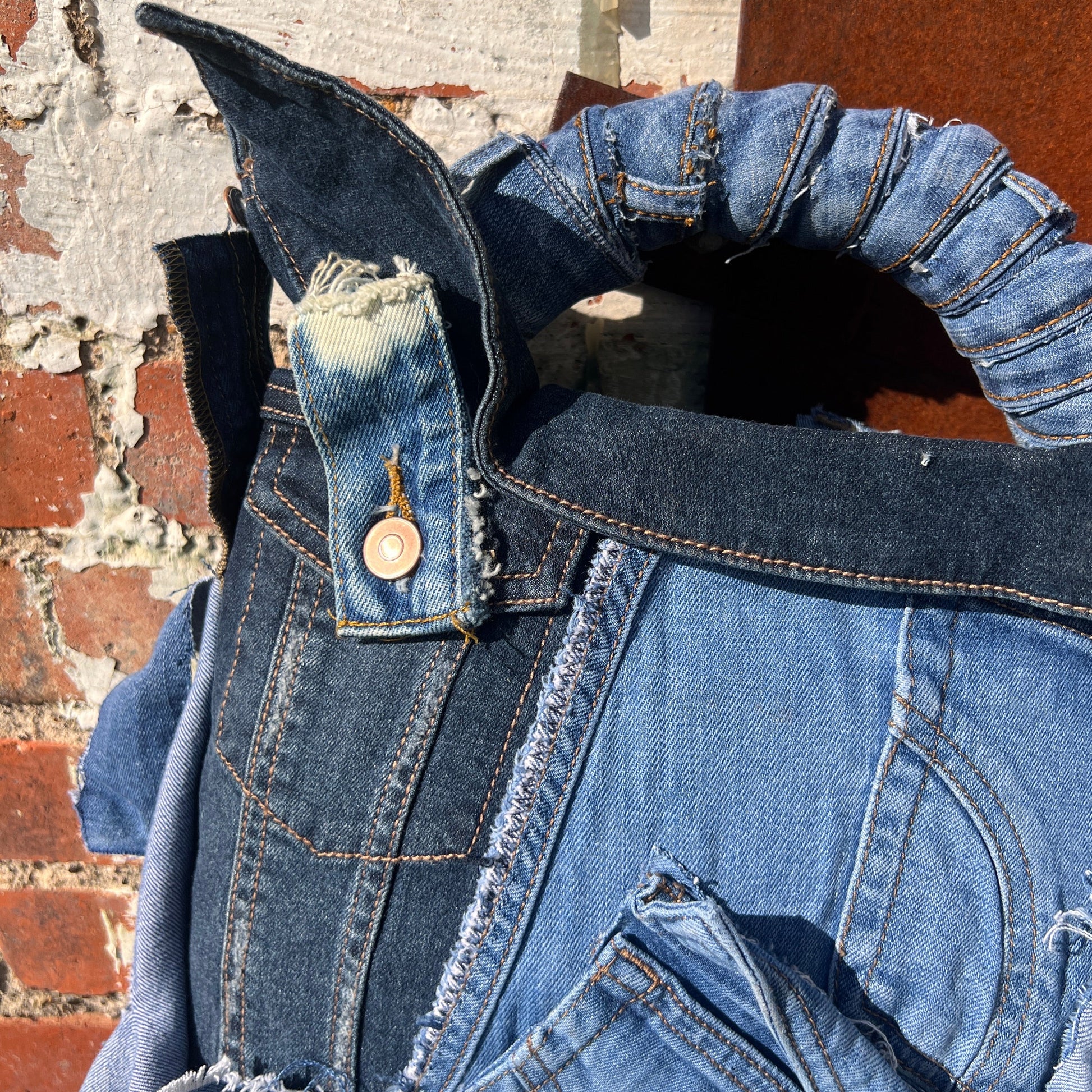 Always Slay Ugly Denim Grunge Bag