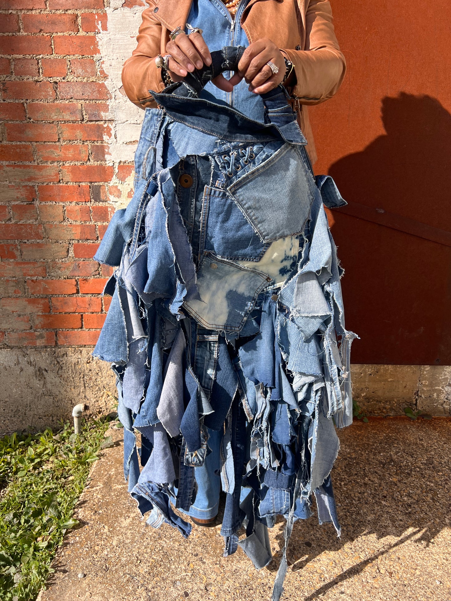 Keep It Funky And Grungy Ugly Denim Upcycled Jean Bag