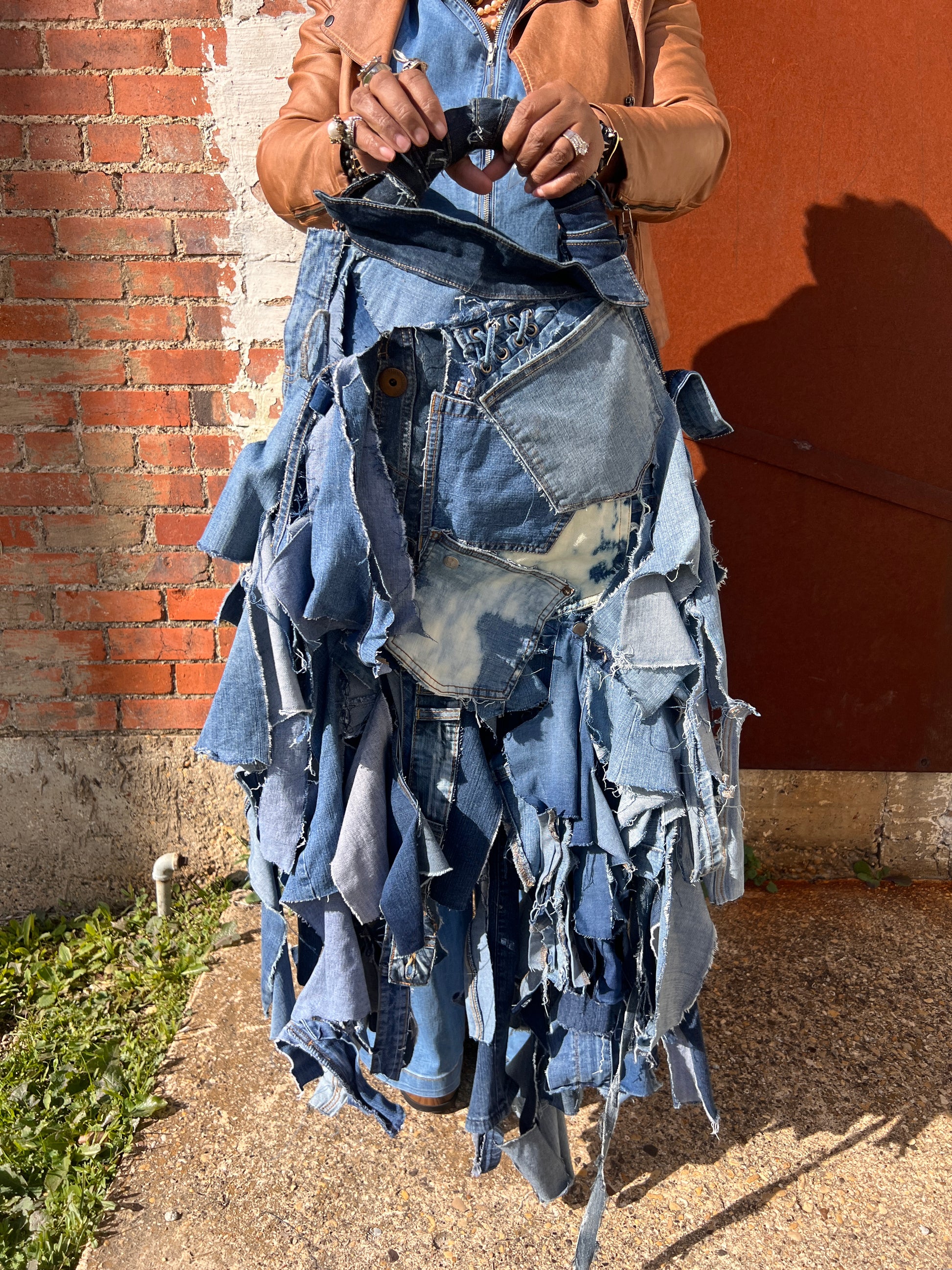 Keep It Funky And Grungy Ugly Denim Upcycled Jean Bag