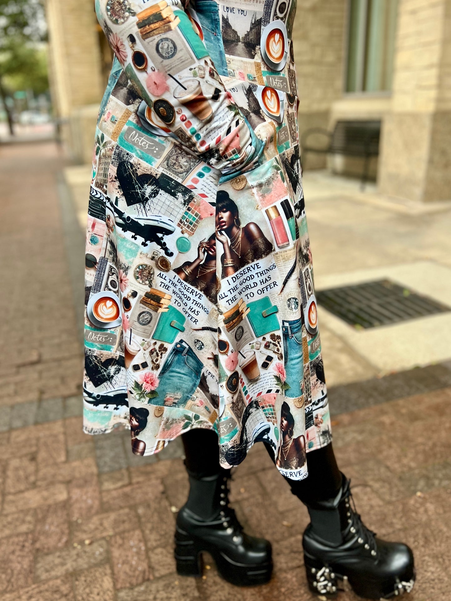 Journal Style Dress: I Deserve All The Good Things The World Has To Offer