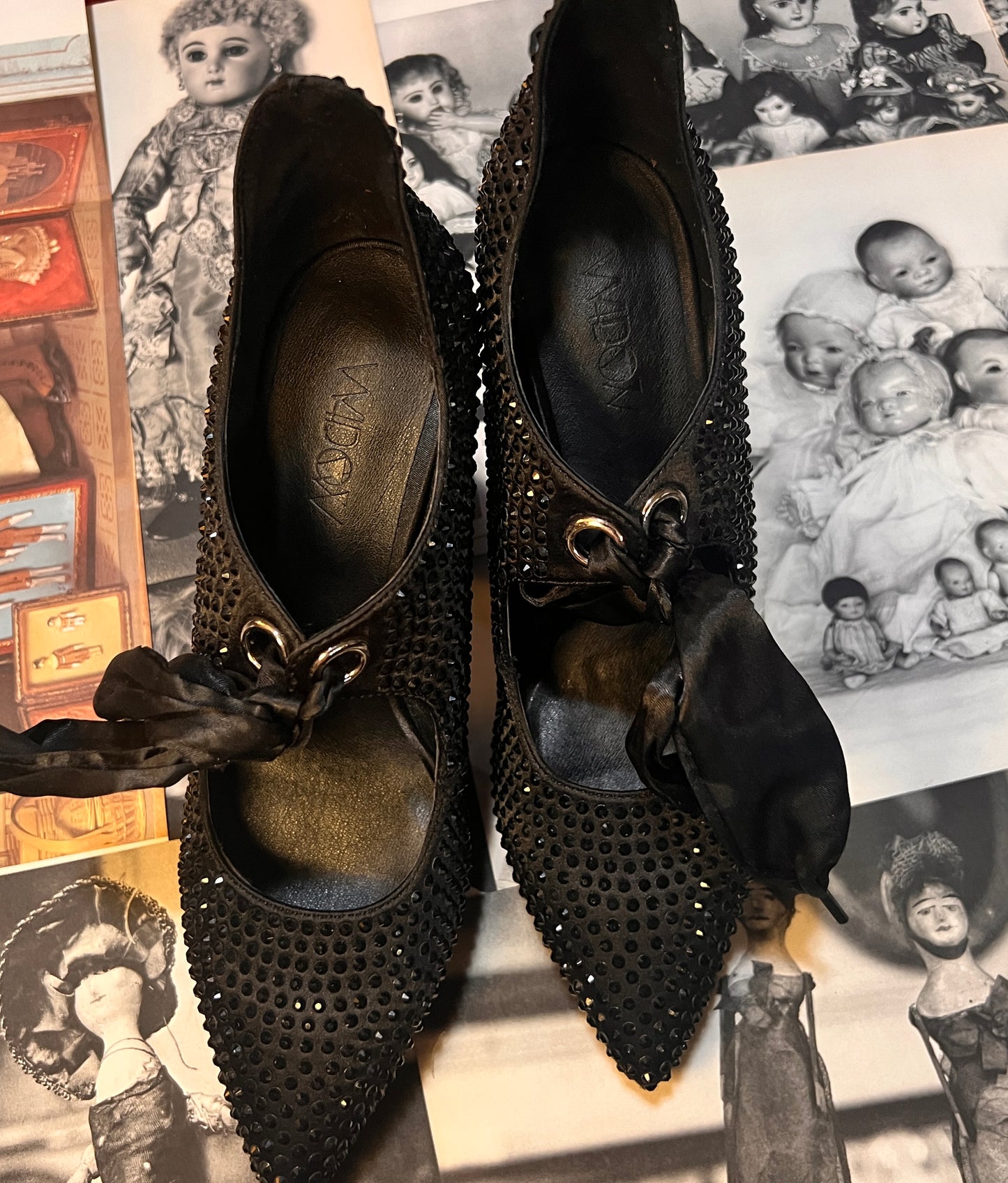 Pre-Loved Black Faux Cinderella Black Grunge Shoes