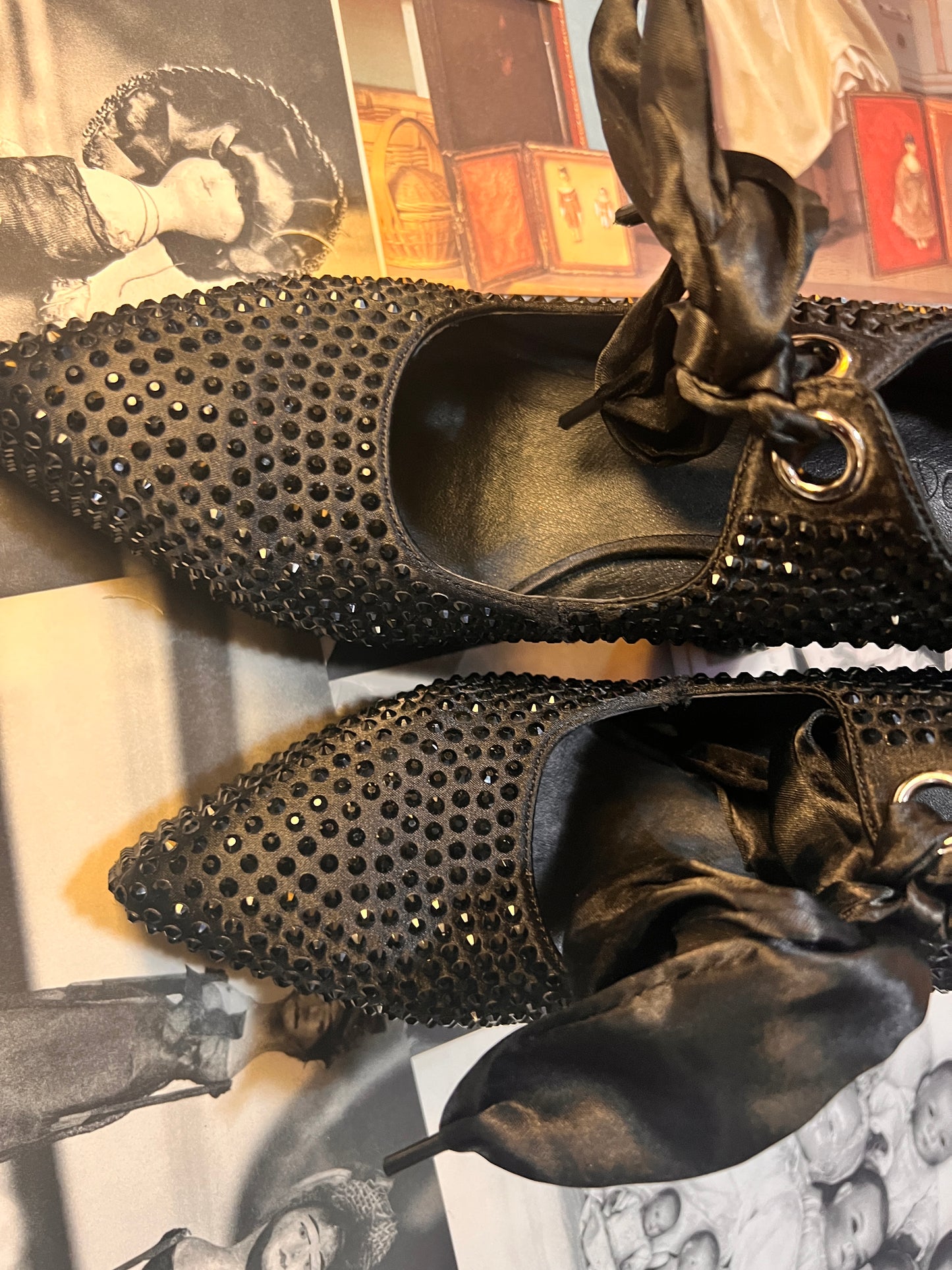 Pre-Loved Black Faux Cinderella Black Grunge Shoes