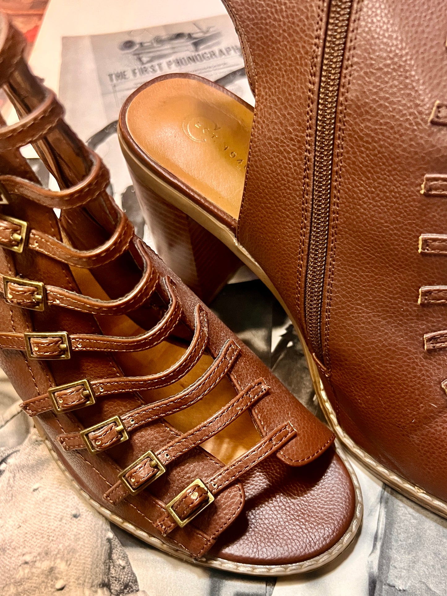 Pre-Loved Miss Prissy Open Toe Bootie