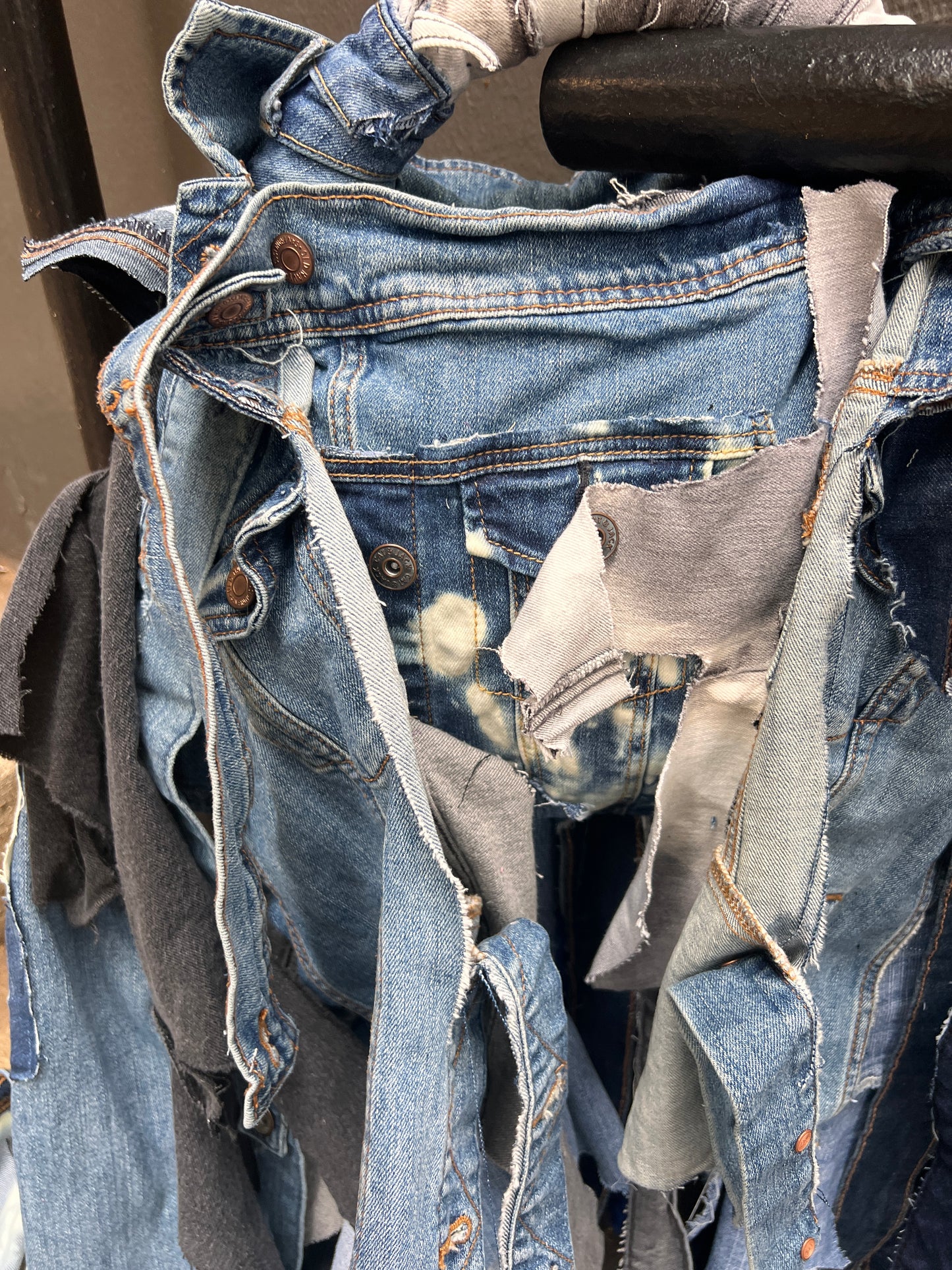 Miss Do It All Ugly Denim Funky Grunge Bag
