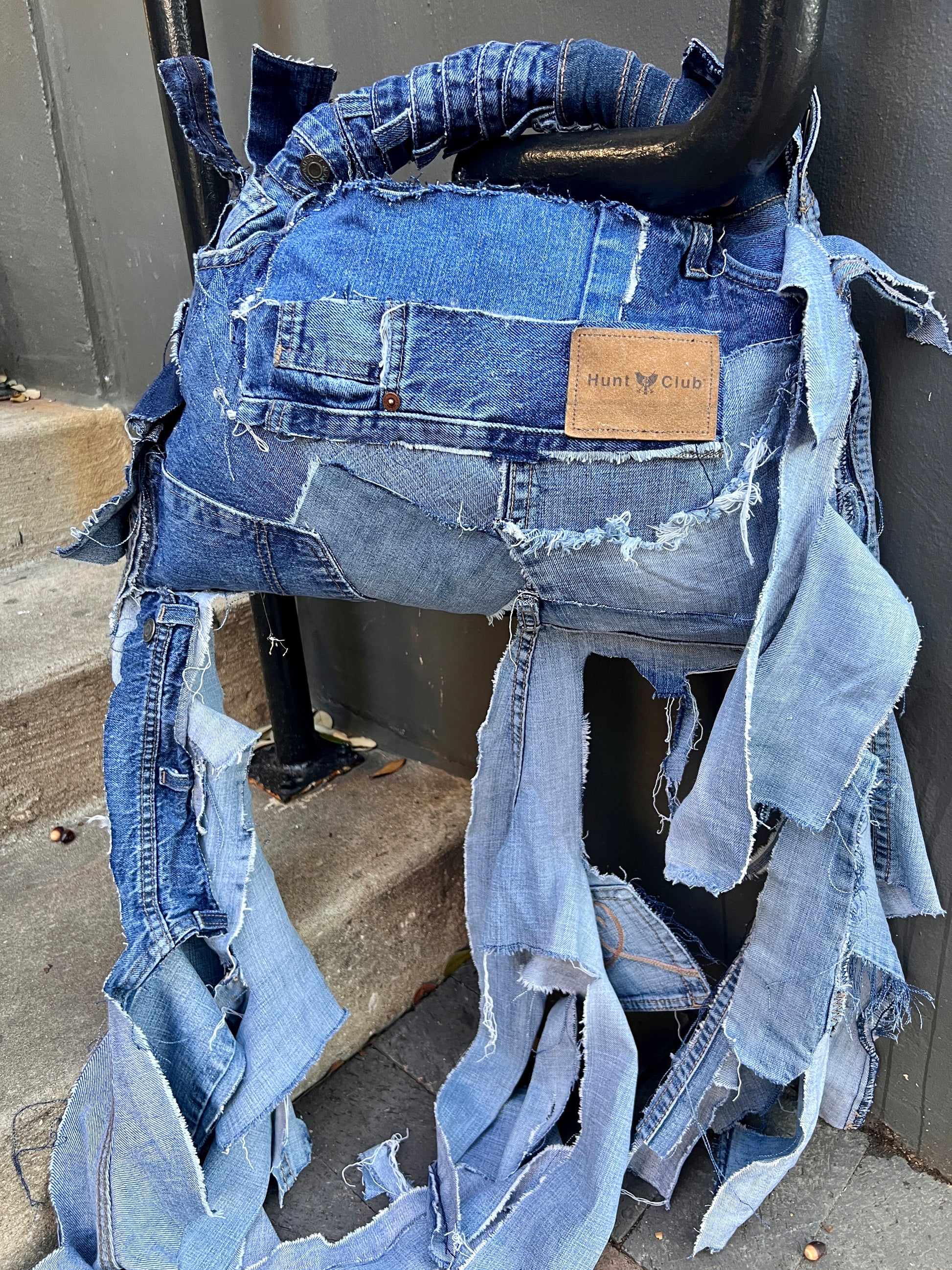 Simple Mix Matched Ugly Denim Bohemian Style Bag