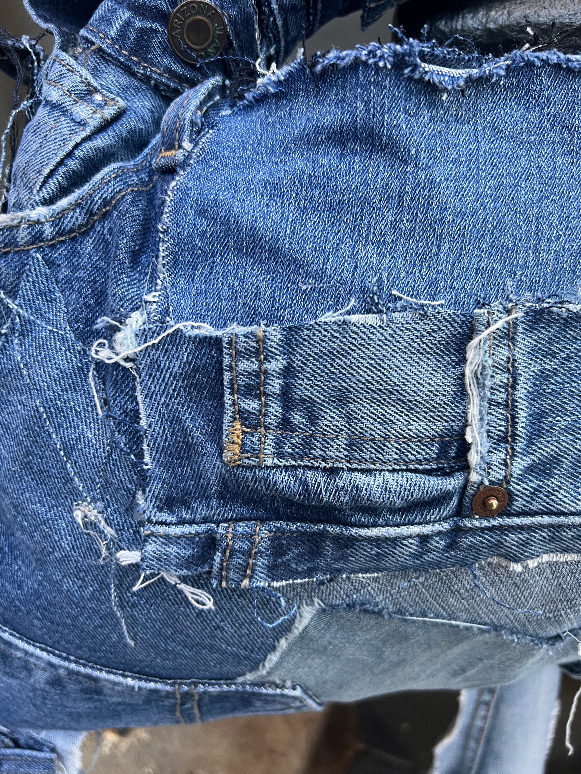 Simple Mix Matched Ugly Denim Bohemian Style Bag