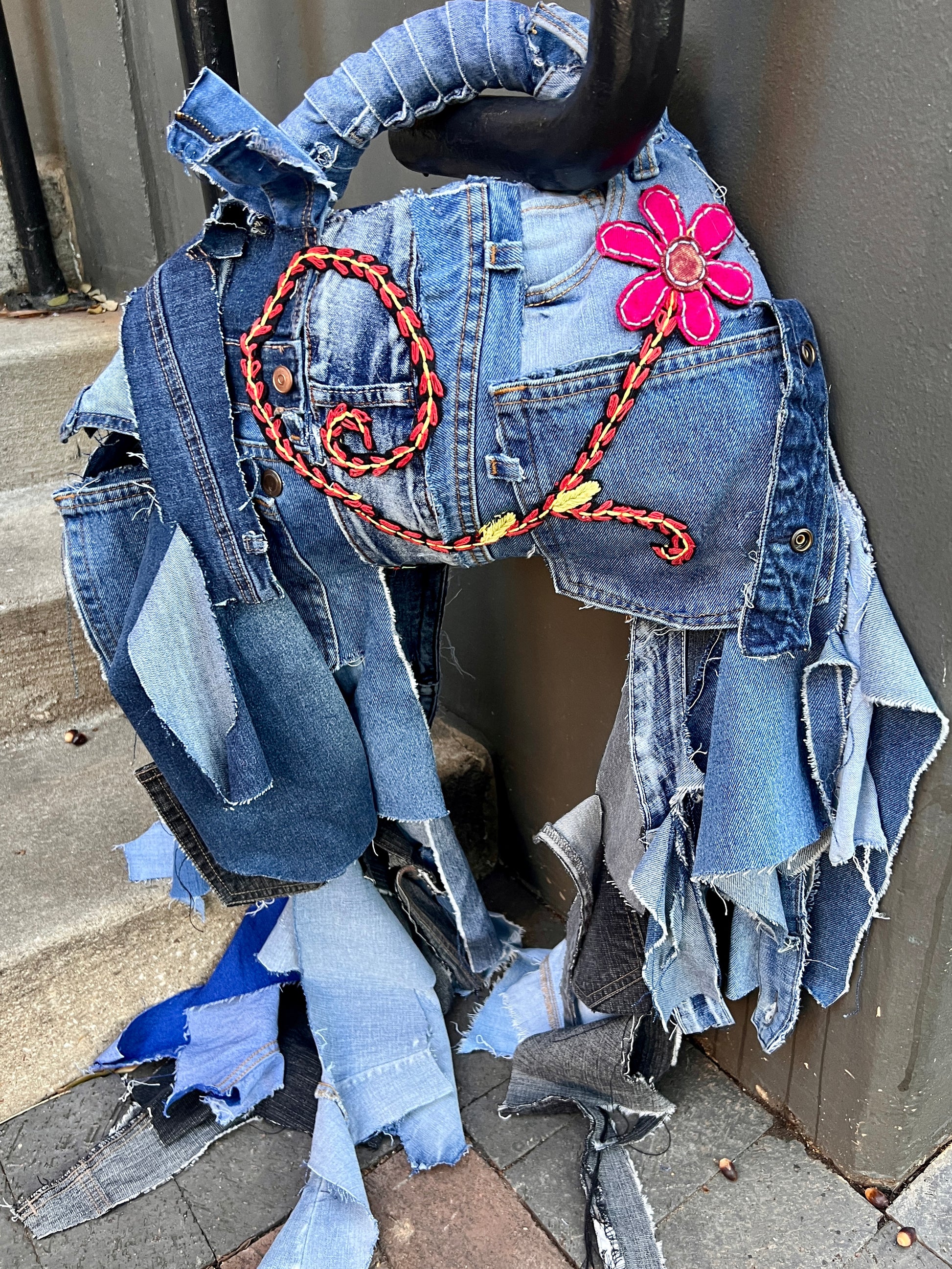 Still Pretty Cute Ugly Denim Reworked Bag
