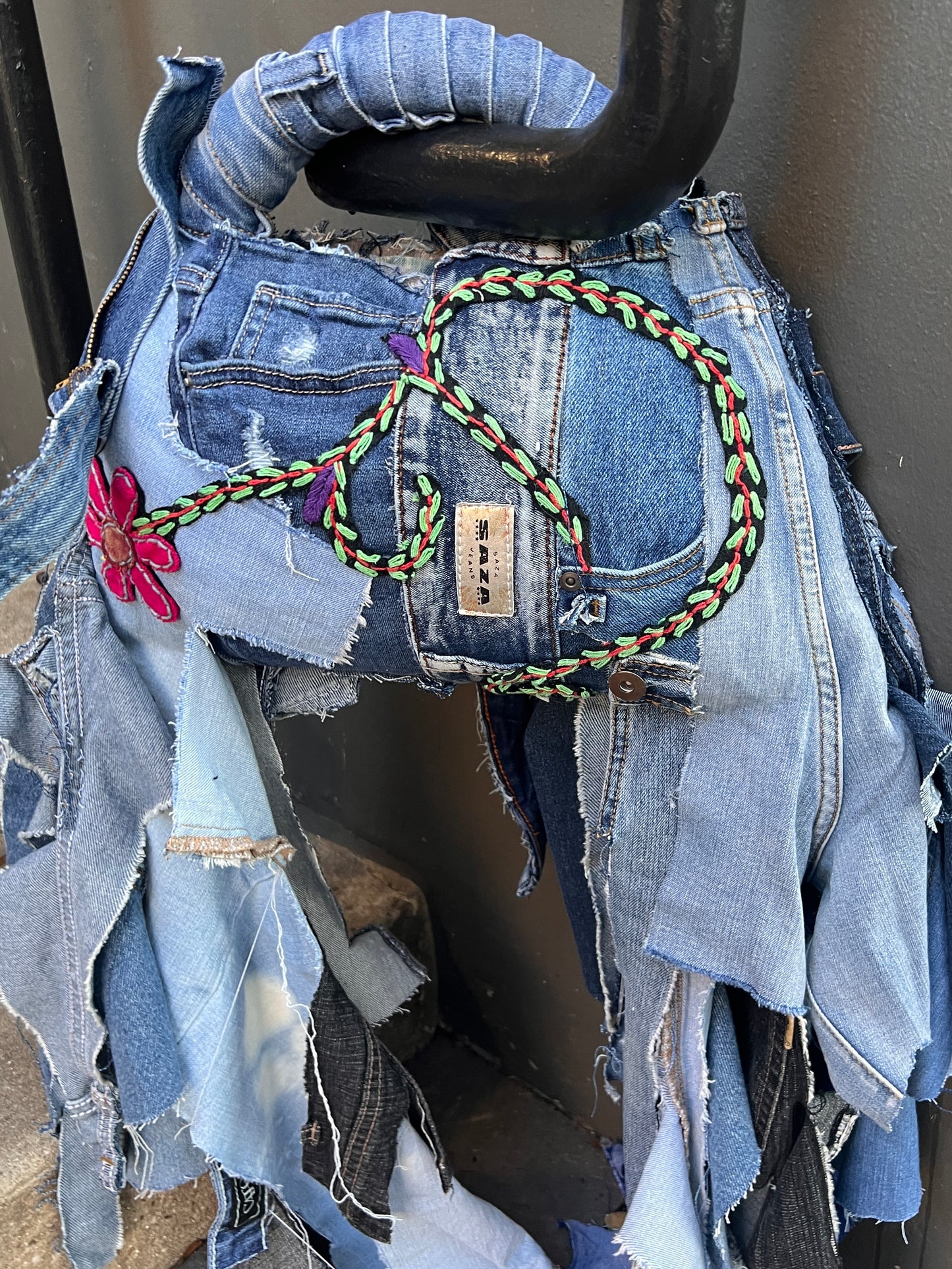 Still Pretty Cute Ugly Denim Reworked Bag