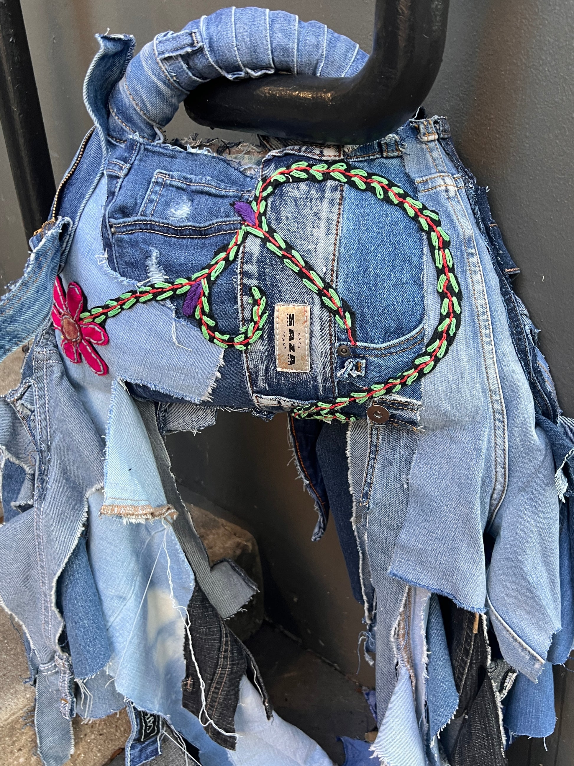 Still Pretty Cute Ugly Denim Reworked Bag